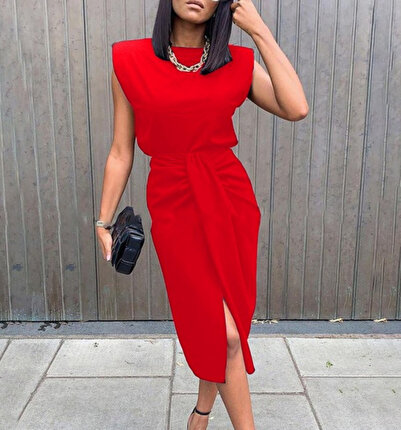 Modayakamoz Crepe Skirt and Blouse Set - Top Padded, Bottom Gathered, Slit, Zippered