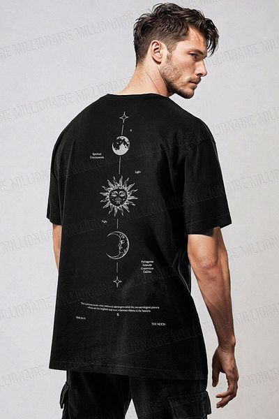 Teenage Millionaire Ανδρικό μπλουζάκι The Moon Black Oversize Crew Neck