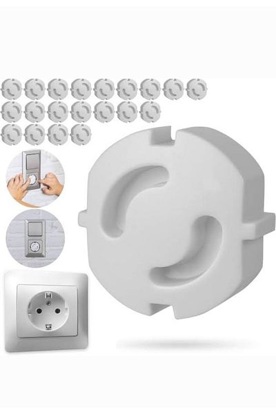 QLUX IDEAS 12 Pieces Baby and Child Safety Protection Socket Cover - Socket Cover