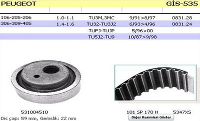 LUK SAXO XSARA 1.4 1.6I TU3FM TU5JP 0831.24 0831.28 EGP - TRIGER SET530025210 P106 206 306