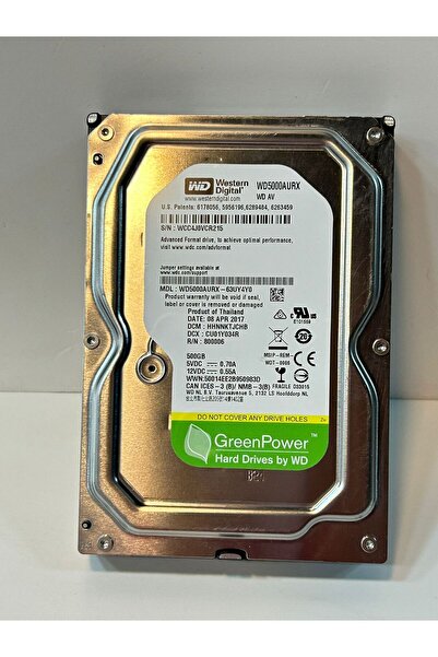 WESTERN DIGITAL WD Western Dıgıtal Wd 500 GB 3,5 Inc 7200 Rpm Sata3 Pc HDD