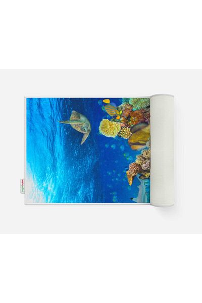 Tropikhome سجادة حمام من البوليستر المطبوع رقميًا مقاس 50 × 80 مع قاعدة مضادة للانزلاق