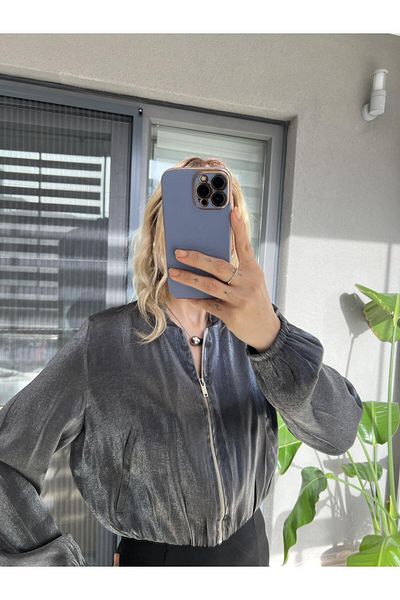KEYYMOD Shiny Bomber Jacket - Brand Model