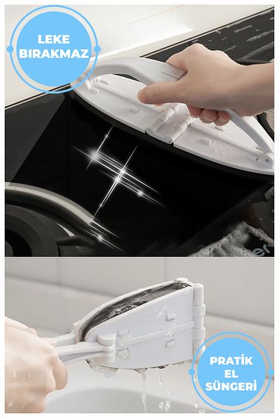 Manken İstanbul Multipurpose Practical Folding Hand Sponge Stain-Free Sponge Quick Cleaning Practical Mop Mini Mop