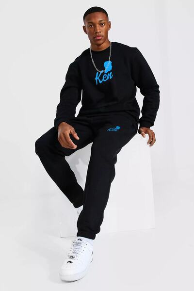 LAND MODA Men's Ken Printed Sweatshirt and Sweatpants Set