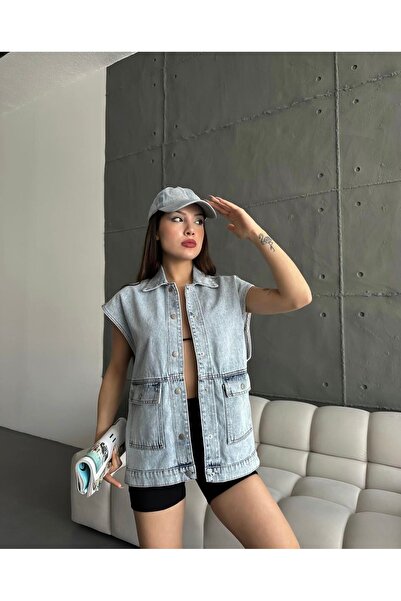 Ekim Store Oversize Denim Kot Yelek