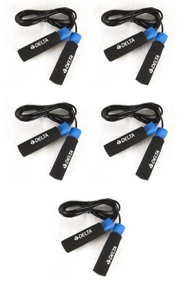 Delta حبل قفز قابل للتعديل مع 5 مقابض إسفنجية ومحمل