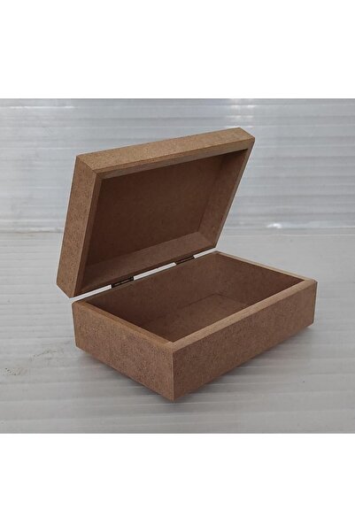 Güllü Ahşap Ahşap Boyanabilir Küçük Kutu 14x9 Cm