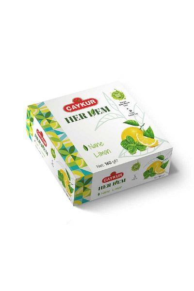 Çaykur Herdem Mint Lemon Mixed Herbal Tea 160 Gr (Cup Tea Bag)