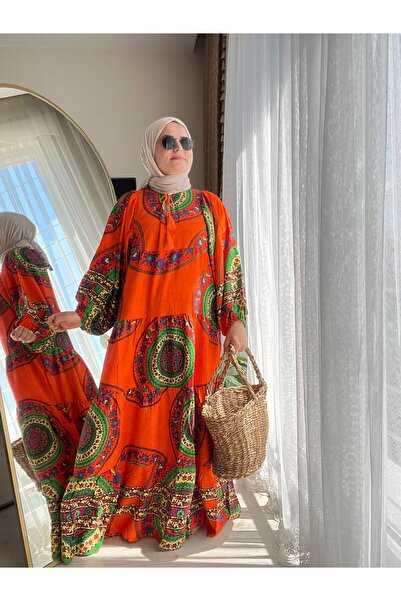 gül sezgin butik FEMEI MODEL AUTENTIC CULOARE PORTOCALIU GULER DANTELAT TESTU...