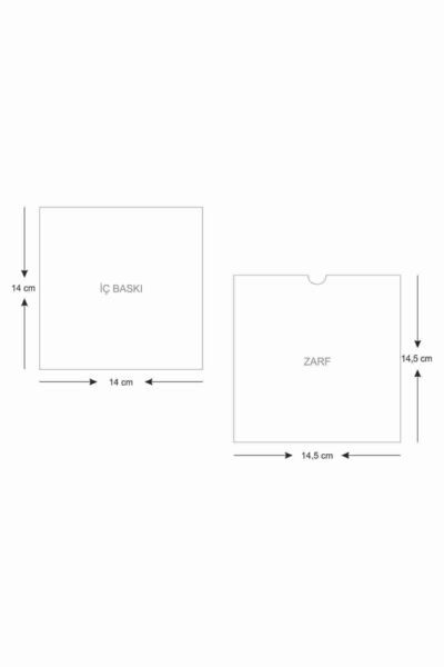 Pixel Davetiye 50-adet- Yeşil  Yaldızlı Davetiye - Düğün - Nişan - Kına - Sünnet - Nikah Davetiyesi - 8792