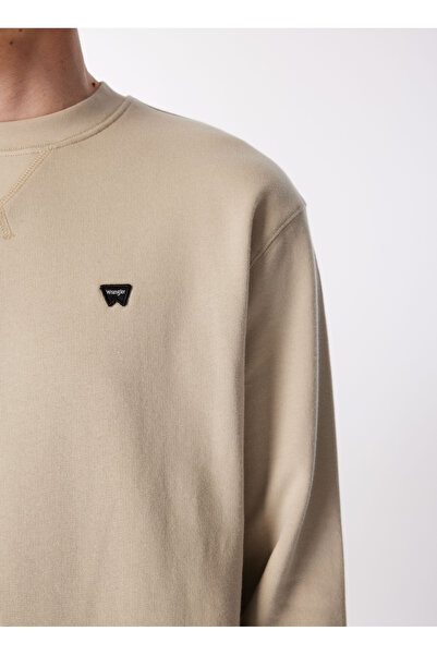 WRANGLER Bisiklet Yaka Bej Erkek Sweatshırt W661205543614 Bisiklet Sweatshirt