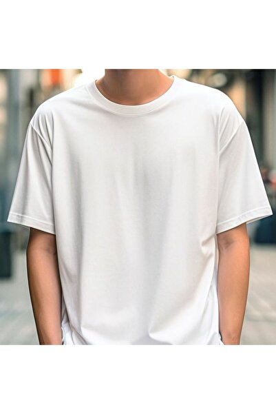 THE WHITE Tricou oversize pentru bărbați de culoare albă