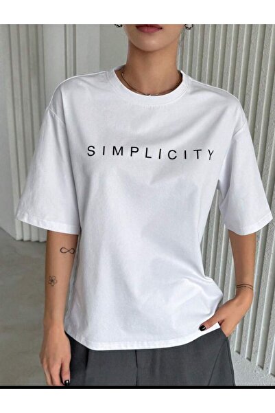 AFROGİYİM Simplicity Printed Women's Oversize T-shirt