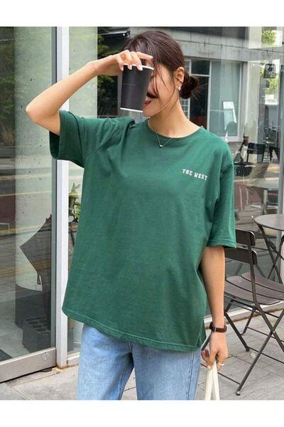 AFROGİYİM California West Aurora Printed Women's Oversize T-shirt