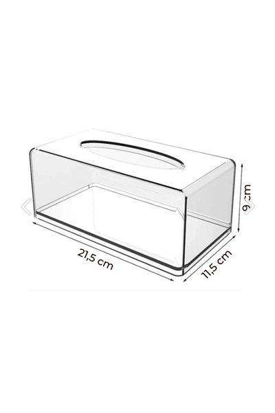 F BLACKSTONE Transparent Rectangular Acrylic Napkin - Z Napkin Compatible Organizer
