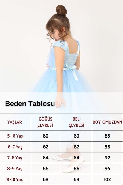 Joui Co Çocuk Abiye Elbise Balo Kıyafeti 6  7 8 9 10 Yaş