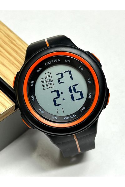 captiva 30 Mt Waterproof Youth Wristwatch - Large Case with Light, Alarm, Stopwatch and Calendar