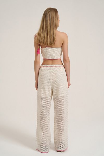 Quzu Scallop Detailed Trousers Natural