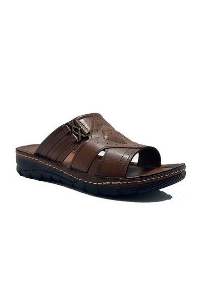 Polero 753033 Ανδρικές Παντόφλες Casual Μοντέλο Καφέ Χρώμα