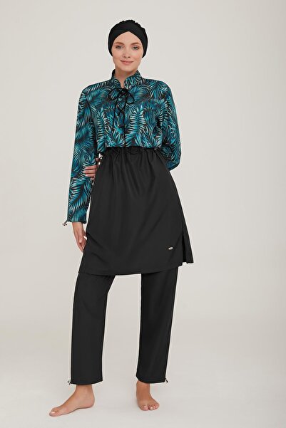 ZF BUTİK 4 Pieces - Full Covered and Front Laced Parachute Swimsuit