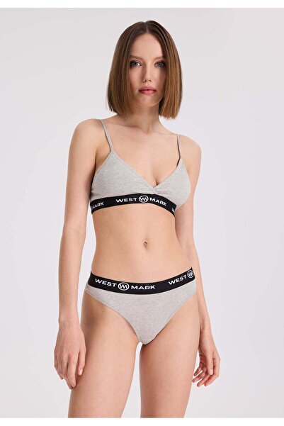 WESTMARK LONDON Γκρι Βαμβακερό-Ελαστάνι Μείγμα 2'li Τρίγωνο Μπραλέτ Σουτιέν - LILY