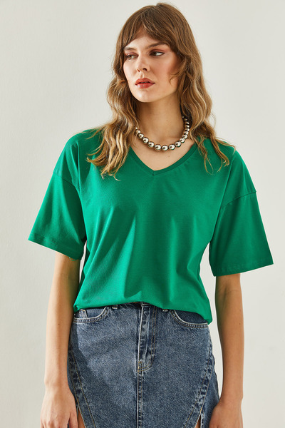 Bianco Lucci Γυναικείο μπλουζάκι με κοντό μανίκι V-60251204