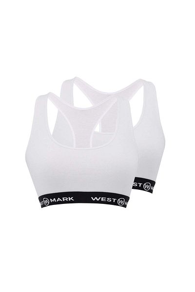 WESTMARK LONDON Set bustieră pentru femei din bumbac alb, elastan, 2 piese LILY