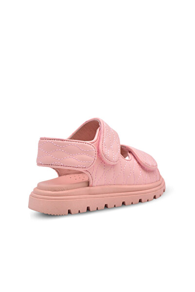 kids A more Vegan Leather Girl's Sandals - Double Velcro, Powder