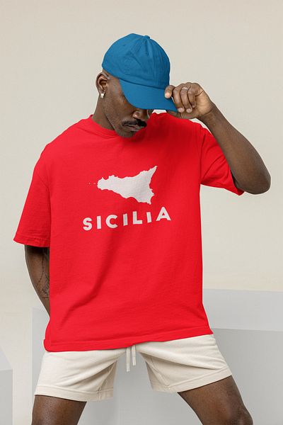 JDM Tricou oversize premium cu imprimeu SICILIA - reflectorizant noctilucent