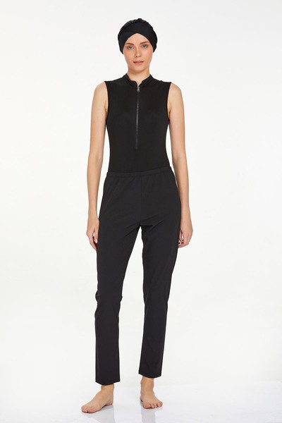 ZF BUTİK Μαγιό Hijab ZF Boutique με πλήρη κάλυψη με λεπτομέρεια από τούλι