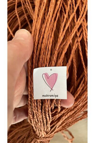 Makromİps Πολυτελές Premium Χαρτί Σχοινί 2mm 50gr Kraft Πλεκτό Σχοινί Δώρο Συσκευασία Πάρτυ