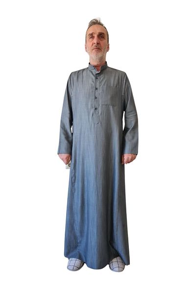 Royal Attire Prayer Robe,Saudi Design, Front buttons open And Long Sleeve Buttonless Pocket,Dishdasha clothing