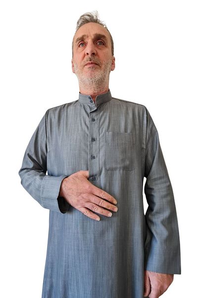 Royal Attire Prayer Robe,Saudi Design, Front buttons open And Long Sleeve Buttonless Pocket,Dishdasha clothing
