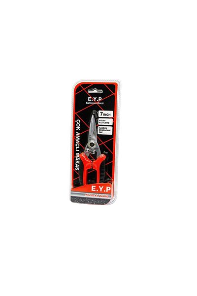 efmues 7" E.Y.P Scissors - Plastic Condition, Rubber Wire, Vineyard Plant, Multi-Purpose Cutting Scissors