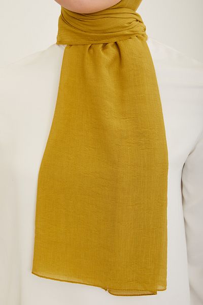 FRESCO SCARFS Armine Trend Woody Cotton Hijab Hijab - Oliv Green