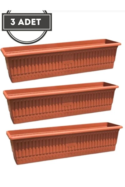 Genel Markalar Bahçe Balkon Saksı(13lt) 70cm,3 Adet Uzun Balkon Saksısı Kendi...