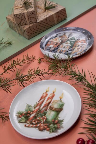 Kütahya Porselen ψησταριά Porcelain Festive 4 Τεμάχια 15 cm Πιάτο λίμνη 1049022
