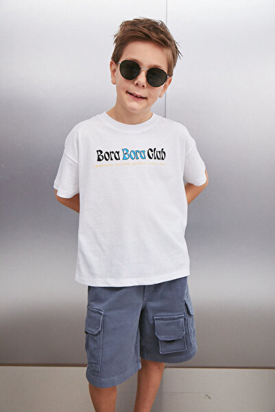 GRIMELANGE Ανδρικό λευκό T-shirt ZANIS - Relaxed Fit