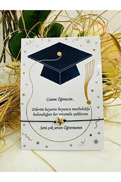 Perle88 10 Adet Okul Mezuniyet Hediyesi Yıldız Bileklik - Karne Hediyesi - Şa...
