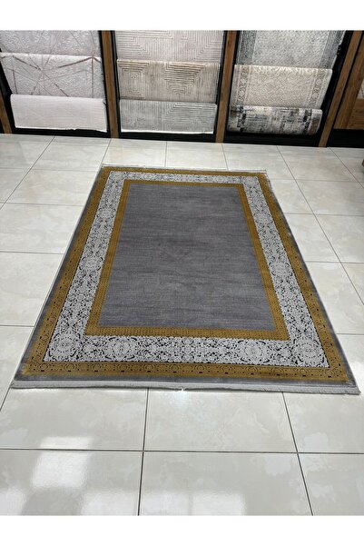 DİLEK HALI DİORA ADEN 6986 A GRI Doğal ipliklerle  Üretilen Modern Desenli Ma...