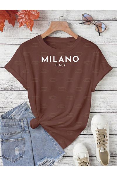 aynewmoda Milan Printed Oversize T-Shirt