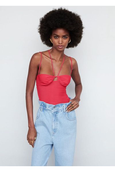 MANGO Woman Double Strap Blouse
