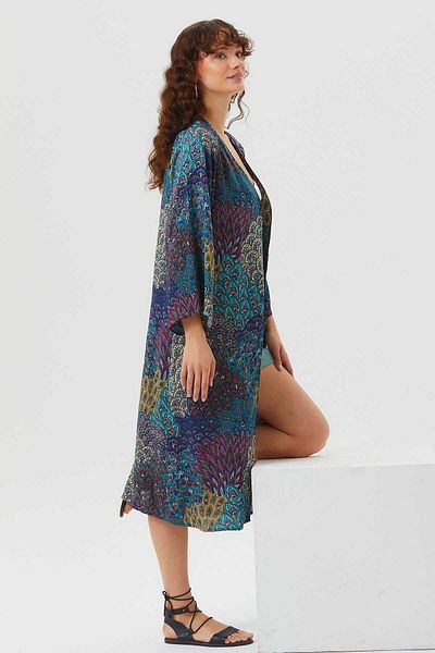 Clandestino Kimono boem cu mâneci lungi