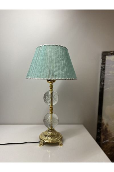 asellus Şehzade Crystal Glass Bulk Lampshade Knitted Hat, Gold plated table lamp, lampshade, lampshade home gifts