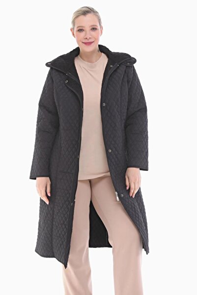 TUTveAL Collection Large Size Quilted Coat - Water Resistant, Imported Fur Coat