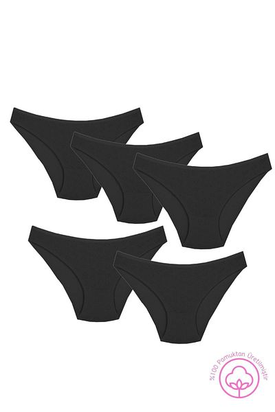 Newlilla 1501 Heart 100% Baumwolle 5-teiliges Damen-Bikini-Höschen-Set 1501-v2