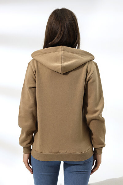 Flyboard Φούτερ με κουκούλα με φερμουάρ 19116 Μπεζ