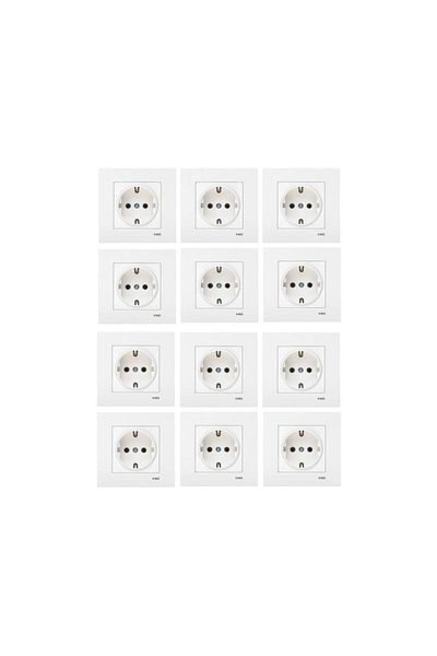 VİKO Viko Karre White Grounded Socket (12 Pcs)