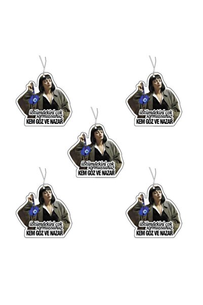 Jethızında 5'li Set Kem Göz Ve Nazar Komik Tasarımlı Dekoratif Oto Kokusu